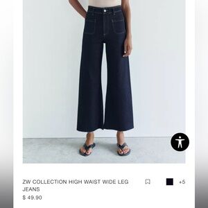 Zara High Waist Wide Leg Jeans